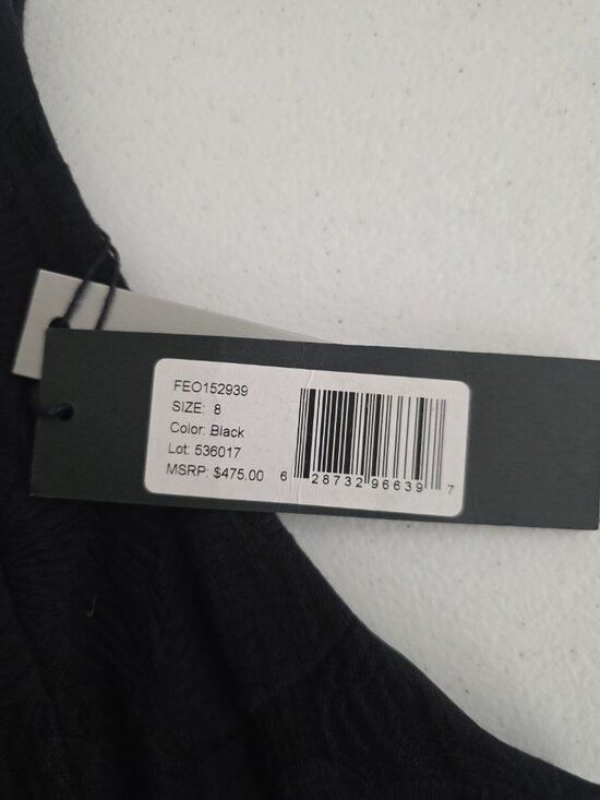 HALSTON HERITAGE NWT SLEEVELESS HIGH NECK TULIP SKIRT JACQUARD DRESS SIZE 8 - Picture 11 of 11